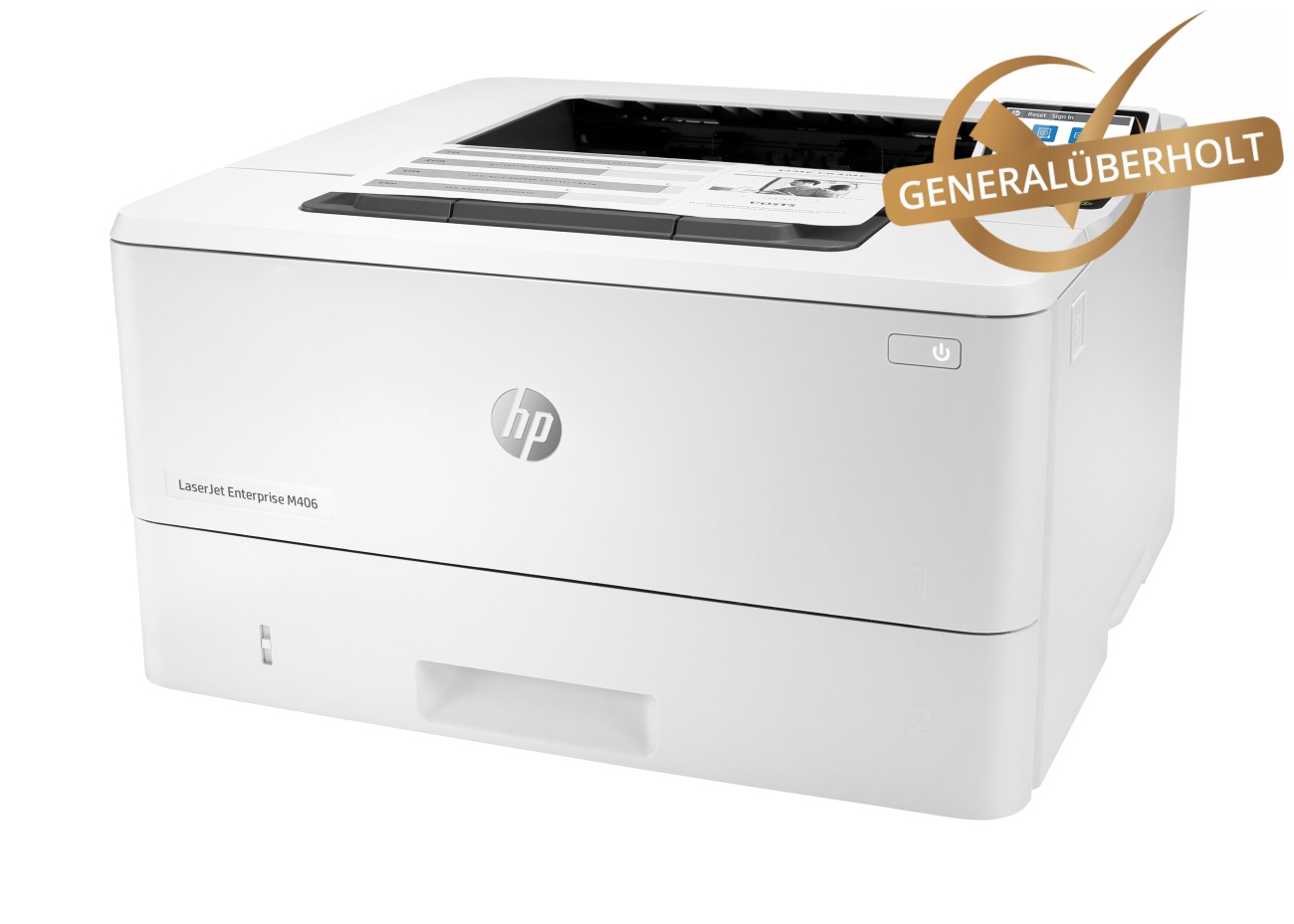 HP LaserJet Enterprise M406dn; ca. 38 gedruckte Seiten inkl. eingesetztem Toner