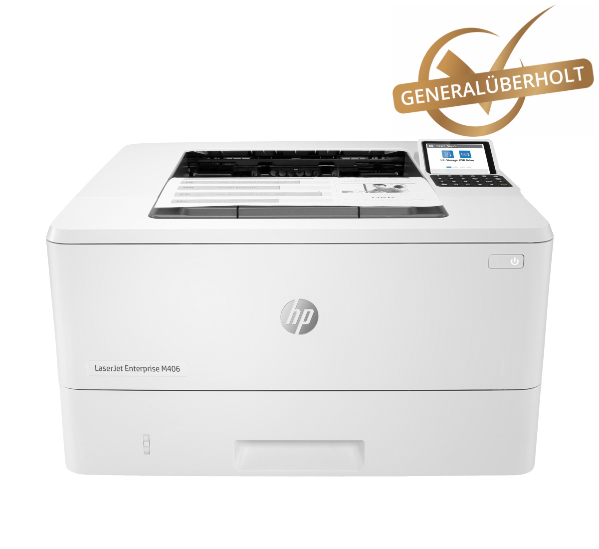 HP LaserJet Enterprise M406dn; ca. 38 gedruckte Seiten inkl. eingesetztem Toner