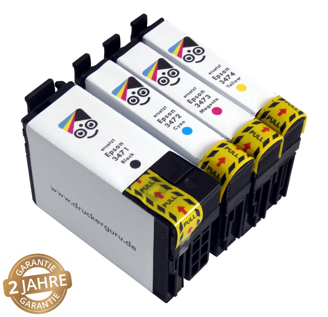 recyceltes Patronenset zu Epson T3471-T3474 - BK/C/M/Y