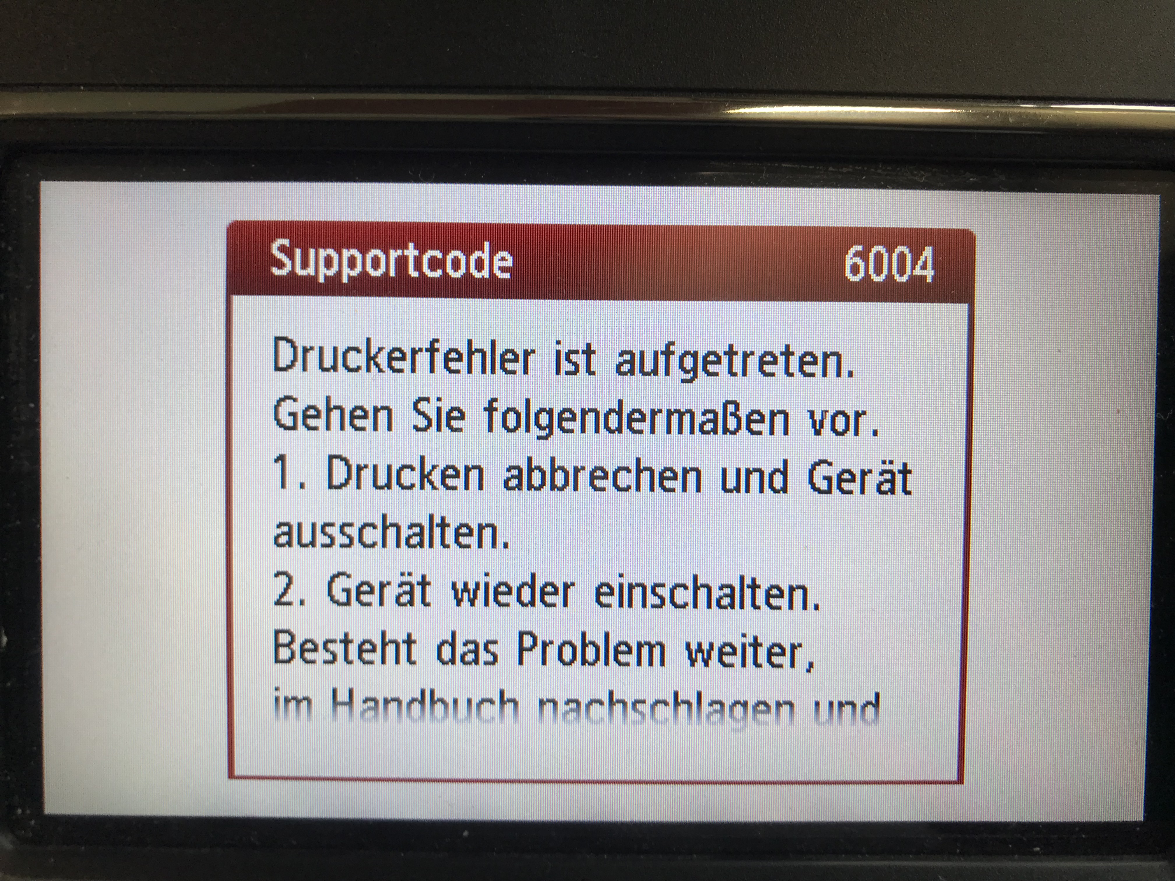 Canon Fehler 6004 – Ursachen und Lösungen einfach erklärt